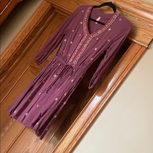 Boho hippy knee length dress